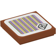 Part 3068pb1381 - Tile 2 x 2 with Super Mario Scanner Code Goomba Pattern (Sticker) - Sets 71360 / 71365 / 71367 / 71368 / 71377 / 71380 / 71383 / 71391 / 71404 / 71408 / 71412 / 71415 / 71418 / 71427 / 71430 / 71433 / 71437 / 71439