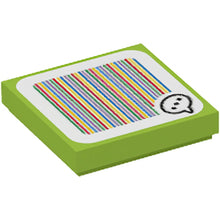 Part 3068pb1385 - Tile 2 x 2 with Super Mario Scanner Code Yoshi Speech Bubble with Ellipsis Pattern (Sticker) - Set 71367