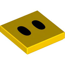 Part 3068pb1395 - Tile 2 x 2 with Black Ovals / Eyes Pattern (Super Mario Lava Bubble Face)
