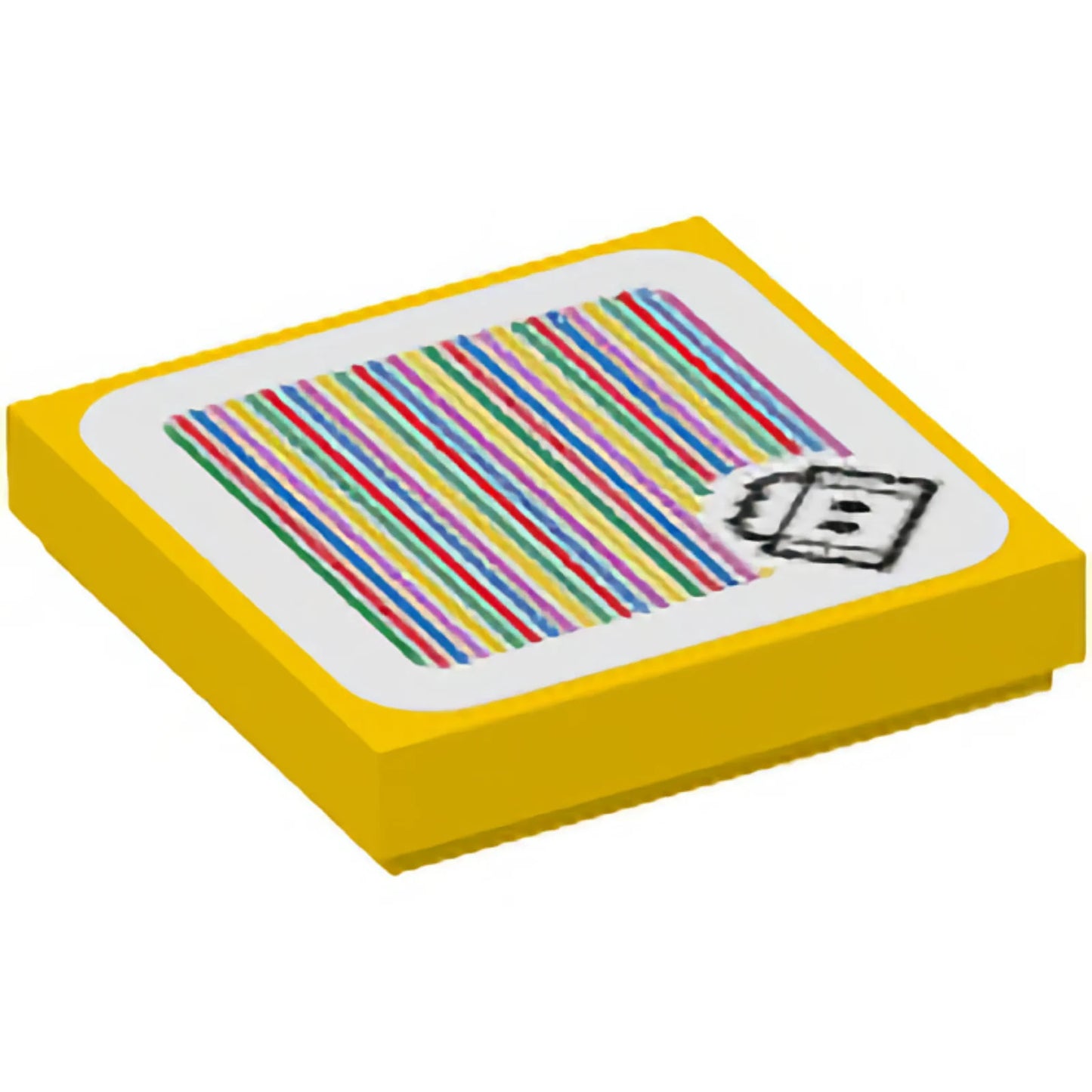 Part 3068pb1397 - Tile 2 x 2 with Super Mario Scanner Code Lava Bubble Pattern (Sticker) - Sets 71364 / 71369 / 71403 / 71416 / 71419 / 71441