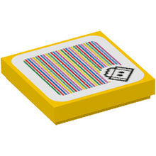 Part 3068pb1397 - Tile 2 x 2 with Super Mario Scanner Code Lava Bubble Pattern (Sticker) - Sets 71364 / 71369 / 71403 / 71416 / 71419 / 71441