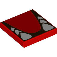 Part 3068pb1437 - Tile 2 x 2 with Sharp White Teeth in Black Gums Pattern (Super Mario Bowser Lower Jaw)