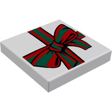 Part 3068pb1461 - Tile 2 x 2 with Red and Green Ribbon with Bow Pattern (BAM)