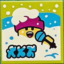 Part 3068pb1537 - Tile 2 x 2 with BeatBit Album Cover - Singer in Deep Snow Pattern
