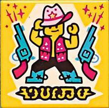 Part 3068pb1540 - Tile 2 x 2 with BeatBit Album Cover - Cowboy Dancer with Two Revolver Guns Pattern