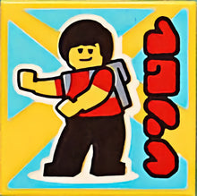 Part 3068pb1557 - Tile 2 x 2 with BeatBit Album Cover - Minifigure with Backpack Dancing Pattern