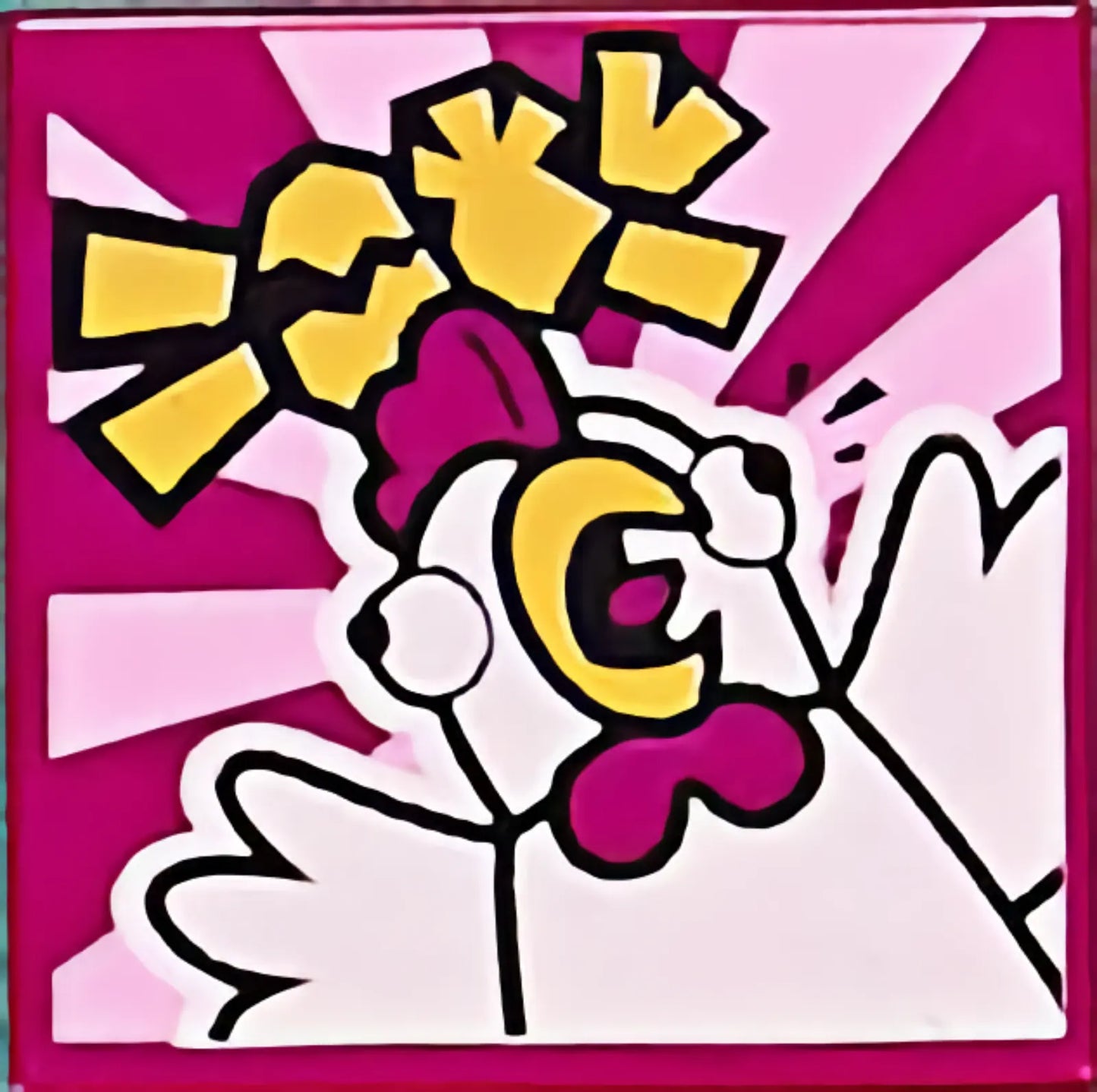 Part 3068pb1570 - Tile 2 x 2 with BeatBit Album Cover - Scared Chicken Pattern