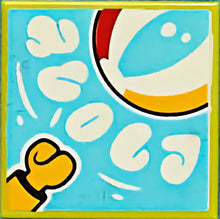 Part 3068pb1583 - Tile 2 x 2 with BeatBit Album Cover - Hand and Beach Ball Pattern