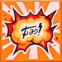 Part 3068pb1587 - Tile 2 x 2 with BeatBit Album Cover - Red, Orange and Yellow Explosion Pattern