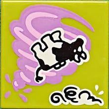 Part 3068pb1594 - Tile 2 x 2 with BeatBit Album Cover - Cow in Medium Lavender Tornado Pattern