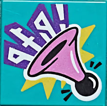 Part 3068pb1604 - Tile 2 x 2 with BeatBit Album Cover - Ballet Dancer with Magenta Streamer Pattern