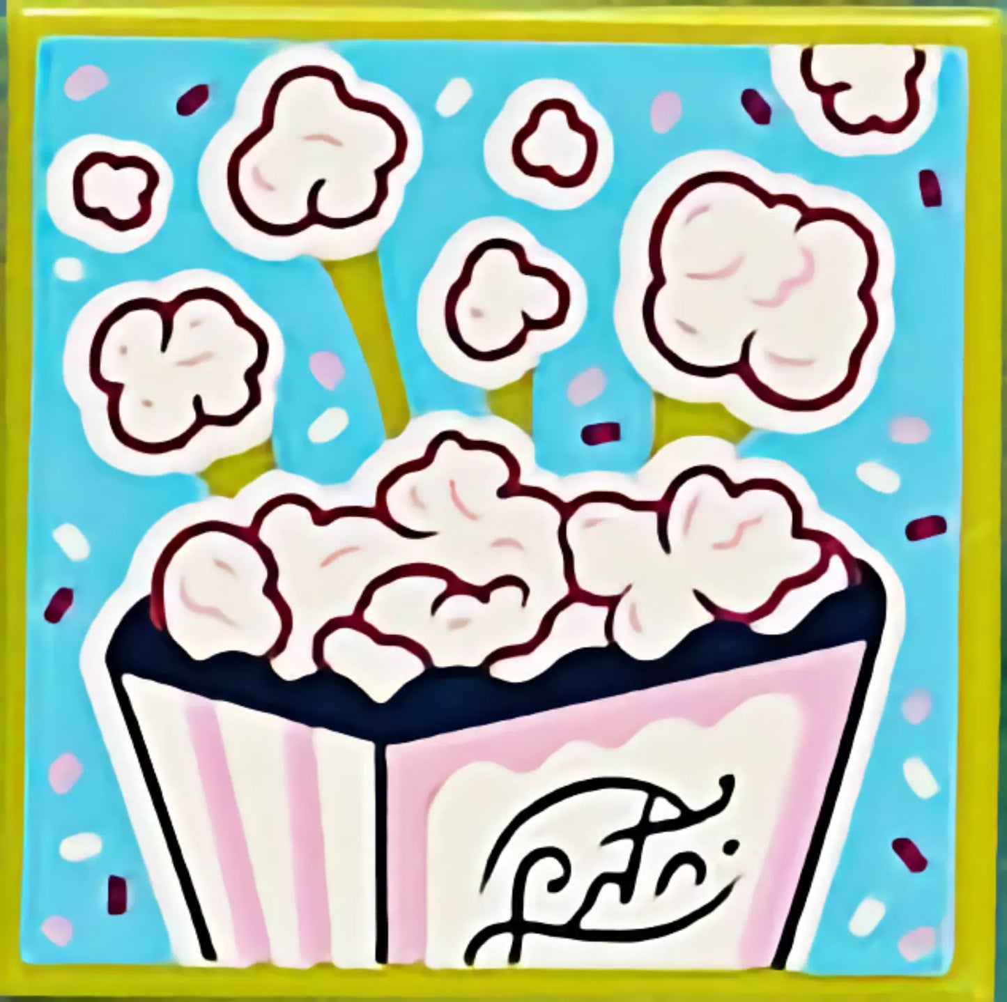 Part 3068pb1607 - Tile 2 x 2 with BeatBit Album Cover - Popcorn Pattern