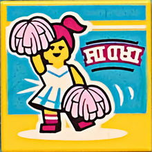 Part 3068pb1625 - Tile 2 x 2 with BeatBit Album Cover - Cheerleader Pattern