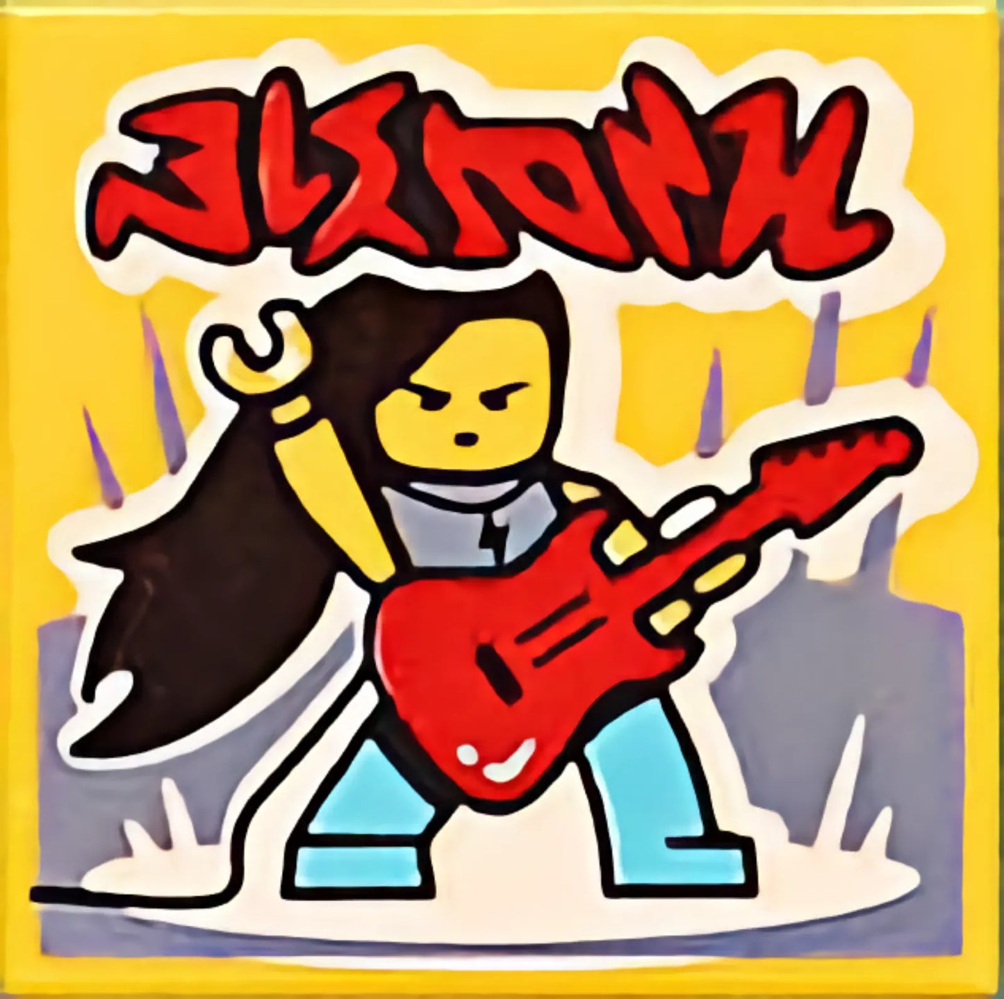Part 3068pb1630 - Tile 2 x 2 with BeatBit Album Cover - Rock Guitarist Pattern