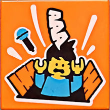Part 3068pb1637 - Tile 2 x 2 with BeatBit Album Cover - Singer Falling in Trap Door Pattern