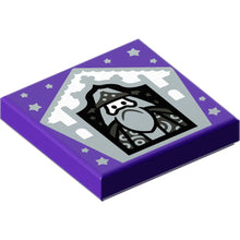 Part 3068pb1742 - Tile 2 x 2 with HP Chocolate Frog Card Albus Dumbledore Silver Pattern