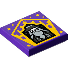 Part 3068pb1743 - Tile 2 x 2 with HP Chocolate Frog Card Albus Dumbledore Gold Pattern