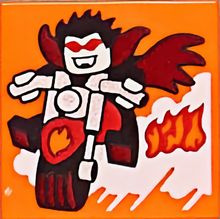 Part 3068pb1768 - Tile 2 x 2 with BeatBit Album Cover - Vampire on Motorcycle Pattern