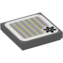 Part 3068pb1803 - Tile 2 x 2 with Super Mario Scanner Code Gear Pattern (Sticker) - Sets 71387 / 71423