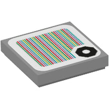 Part 3068pb1804 - Tile 2 x 2 with Super Mario Scanner Code Octagon with Circle Cutout Pattern (Sticker) - Set 71387