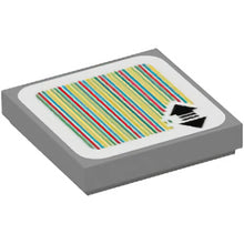 Part 3068pb1853 - Tile 2 x 2 with Super Mario Scanner Code Double Arrows Pattern (Sticker) - Set 71389