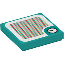Part 3068pb1855 - Tile 2 x 2 with Super Mario Scanner Code Time Block / Timer / Clock Pattern (Sticker) - Sets 71389 / 71408