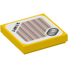 Part 3068pb1954 - Tile 2 x 2 with Super Mario Scanner Code Coins and 'START' Pattern (Sticker) - Sets 71390 / 71434