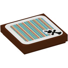 Part 3068pb1960 - Tile 2 x 2 with Super Mario Scanner Code Bowser's Airship Mast Pattern (Sticker) - Set 71391