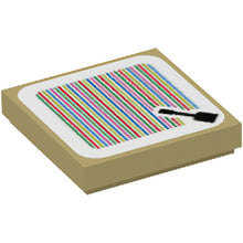 Part 3068pb1961 - Tile 2 x 2 with Super Mario Scanner Code Kamek’s Broom / Broomstick Pattern (Sticker) - Sets 71391 / 71407 / 71440