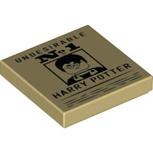 Part 3068pb2006 - Tile 2 x 2 with Poster 'UNDESIRABLE No.1' and 'HARRY POTTER' Pattern