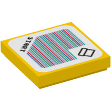 Part 3068pb2060 - Tile 2 x 2 with Super Mario Scanner Code Pipe and 'START' Pattern (Sticker) - Set 71408