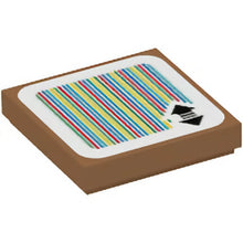Part 3068pb2067 - Tile 2 x 2 with Super Mario Scanner Code Double Arrows Pattern (Sticker) - Set 71408