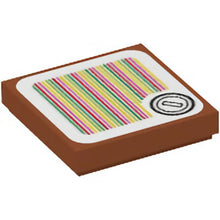 Part 3068pb2079 - Tile 2 x 2 with Super Mario Scanner Code Coin Pattern (Sticker) - Sets 71407 / 71412 / 71419 / 71423 / 71435
