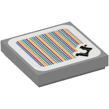Part 3068pb2094 - Tile 2 x 2 with Super Mario Scanner Code Swing Pattern (Sticker) - Set 71403