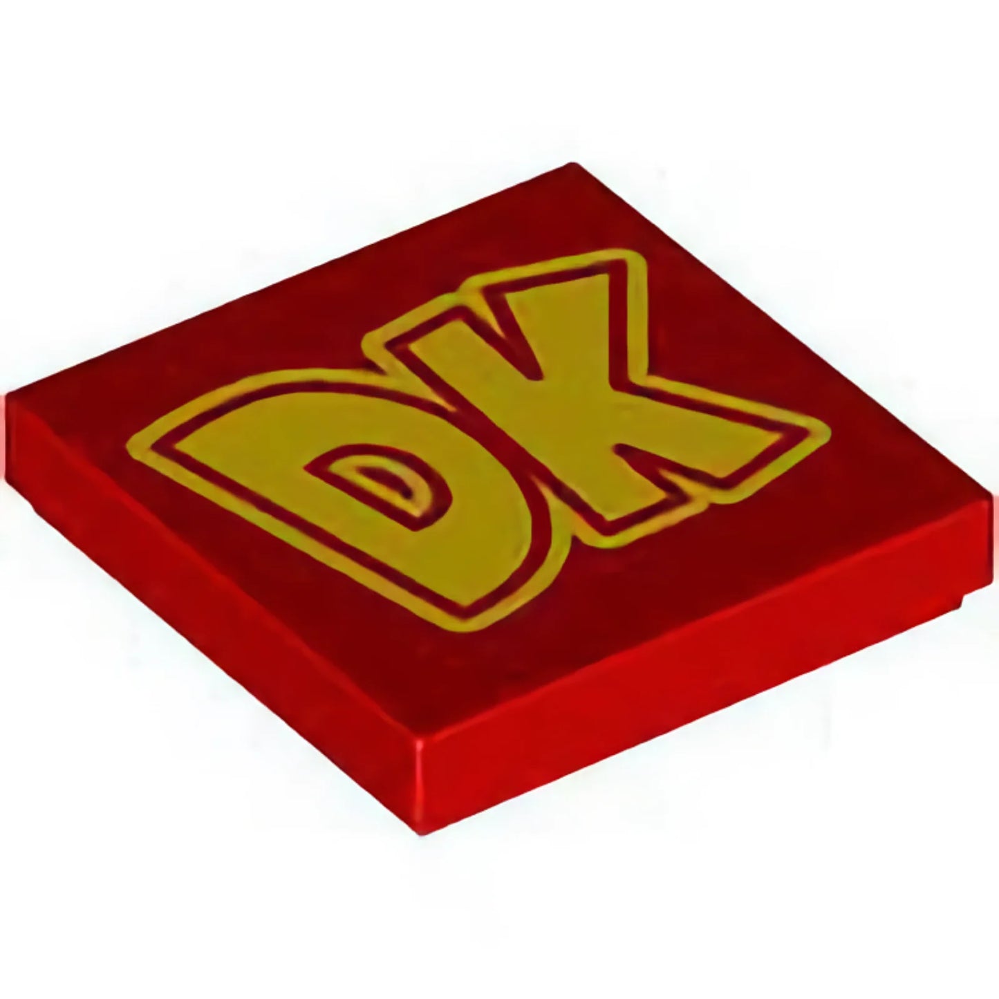 Part 3068pb2288 - Tile 2 x 2 with Yellow 'DK' Pattern