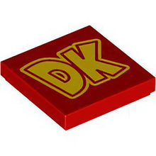 Part 3068pb2288 - Tile 2 x 2 with Yellow 'DK' Pattern