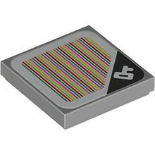 Part 3068pb2301 - Tile 2 x 2 with Super Mario Scanner Code Key Block Pattern (Sticker) - Sets 71423 / 71432