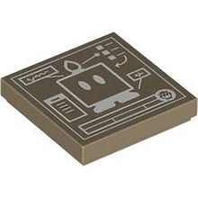 Part 3068pb2303 - Tile 2 x 2 with White Super Mario Bob-omb Schematic Pattern