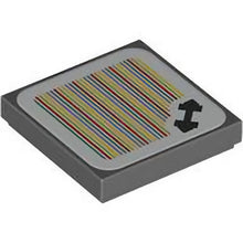 Part 3068pb2304 - Tile 2 x 2 with Super Mario Scanner Code Gym / Dumbbell Pattern (Sticker) - Set 71423