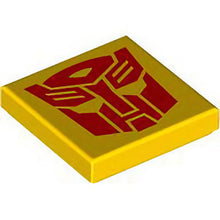 Part 3068pb2453 - Tile 2 x 2 with Red Robot Mask Transformers Autobot Symbol Pattern