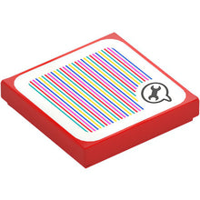 Part 3068pb2565 - Tile 2 x 2 with Super Mario Scanner Code Toad Speech Bubble with Wrench Pattern (Sticker) - Set 72032