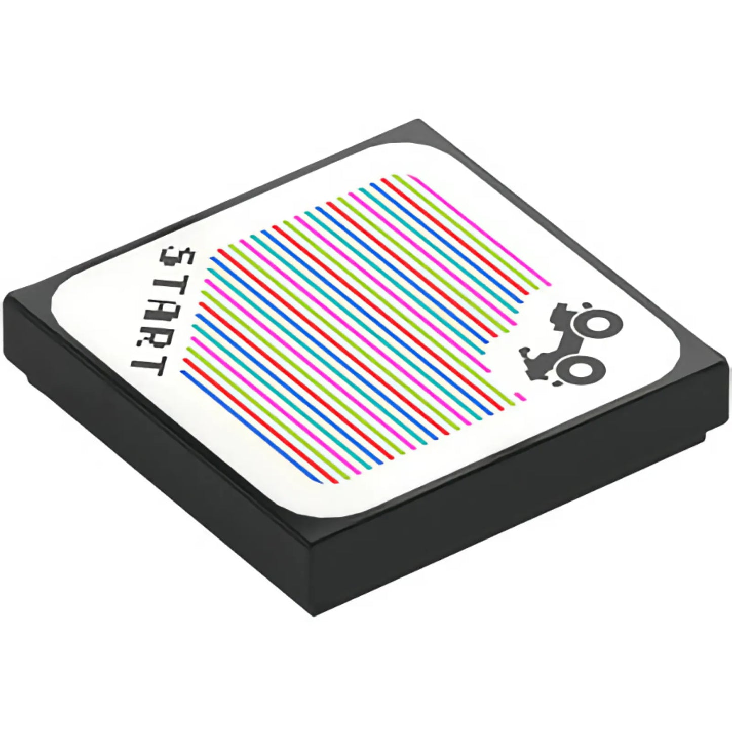 Part 3068pb2571 - Tile 2 x 2 with Super Mario Scanner Code Landship and 'START' Pattern (Sticker) - Set 72036