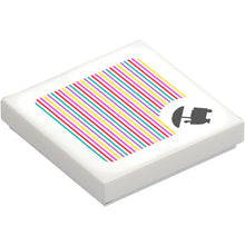 Part 3068pb2573 - Tile 2 x 2 with Super Mario Scanner Code Sweets Wagon Pattern (Sticker) - Set 72036