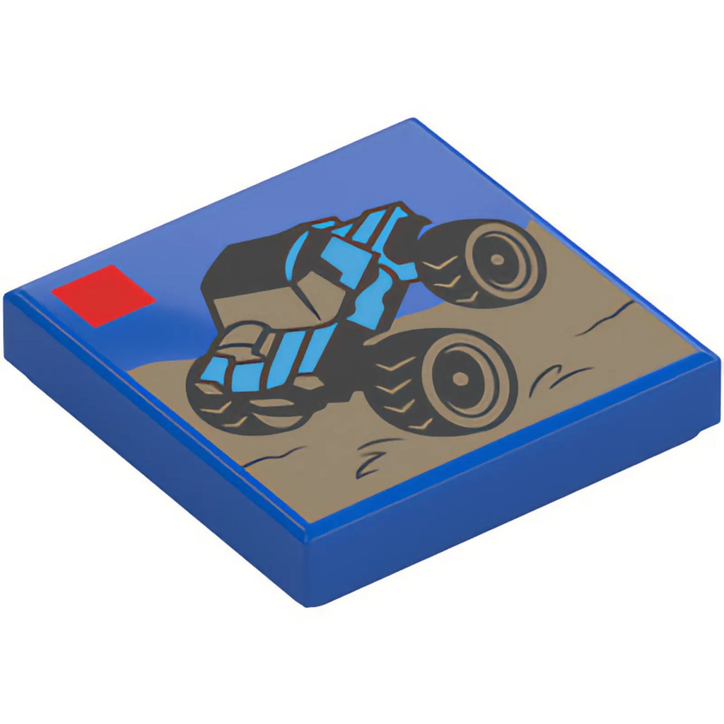 Part 3068pb2766 - Tile 2 x 2 with LEGO City Set Box Art Set 60402 Monster Truck Pattern