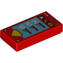 Part 3069pb0545 - Tile 1 x 2 with Smartphone with Contact, Phone, Mail and Superman Logo Shape Pattern