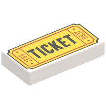 Part 3069pb0584 - Tile 1 x 2 with 'TICKET' and '0937' Pattern