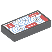 Part 3069pb0648 - Tile 1 x 2 with Map with Blue Circles Pattern