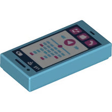 Part 3069pb0854 - Tile 1 x 2 with Smartphone, Phone, Speech Bubble, Note, Play Button, Signal Strength and Battery Level Pattern