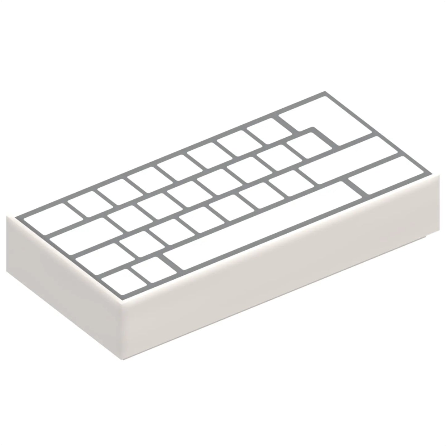 Part 3069pb0856 - Tile 1 x 2 with Computer Keyboard Blank Keys Pattern