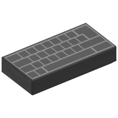 Part 3069pb0856 - Tile 1 x 2 with Computer Keyboard Blank Keys Pattern